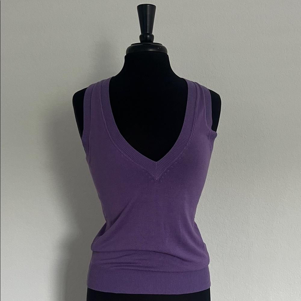 Zara Purple V-Neck Vest